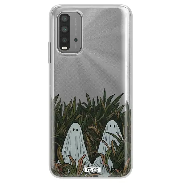 a group of ghosts in a field of grass Xiaomi Redmi 9T Clear TPU Case