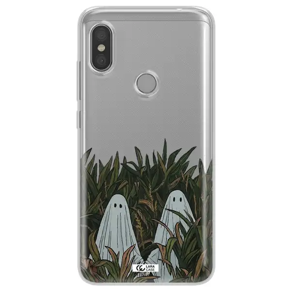 a group of ghosts in a field of grass Xiaomi Redmi Note 6 Pro Clear TPU Case