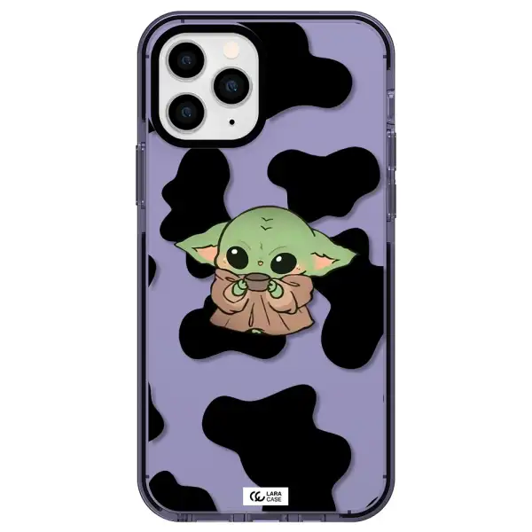 a cartoon of a baby yoda Apple iPhone 11 pro max impact Lilac Case