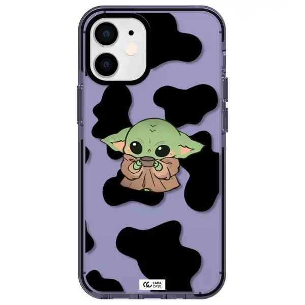 a cartoon of a baby yoda Apple iPhone 12 mini impact Lilac Case