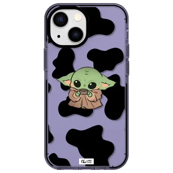 a cartoon of a baby yoda Apple iPhone 13 mini impact Lilac Case