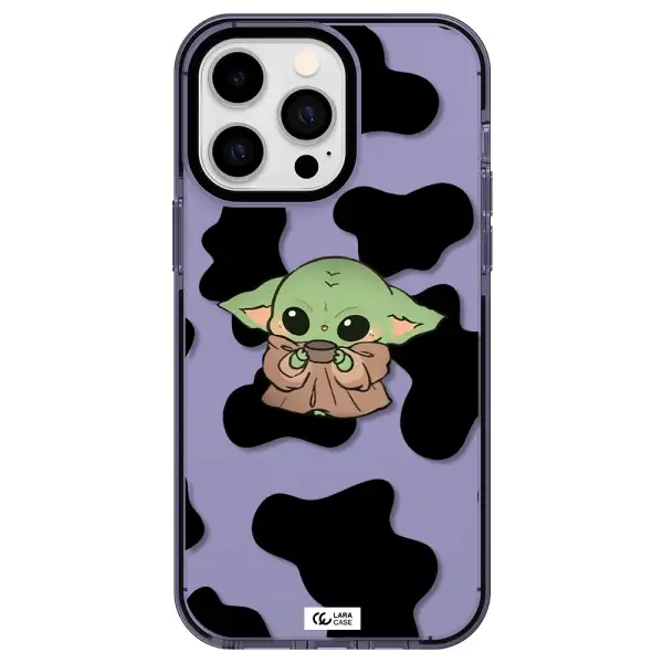 a cartoon of a baby yoda Apple iPhone 15 Pro Max impact Lilac Case