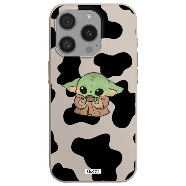 A Cartoon Of A Baby Yoda Apple Iphone 15 Pro Silicone Stone Case