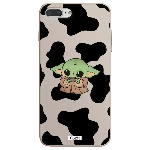 a cartoon of a baby yoda Apple iPhone 7 plus Silicone Stone Case