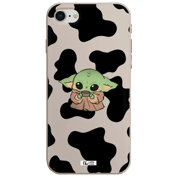 a cartoon of a baby yoda Apple iPhone se 2020 Silicone Stone Case