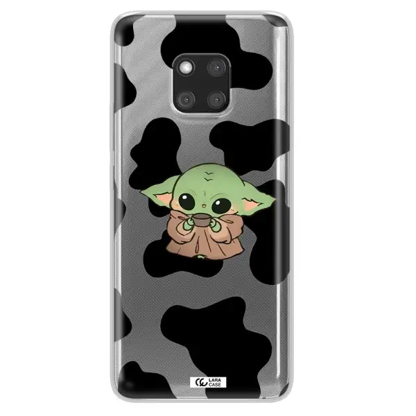 a cartoon of a baby yoda Huawei Mate 20 Pro Clear TPU Case