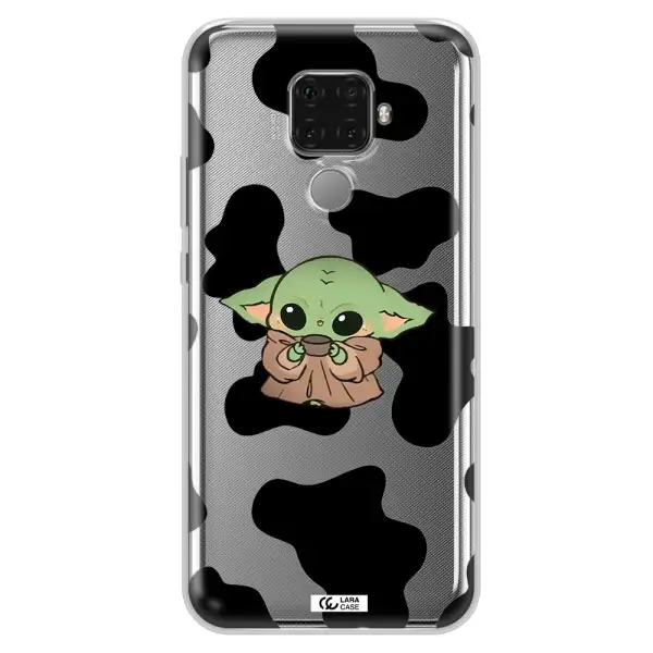 a cartoon of a baby yoda Huawei Mate 30 Lite Clear TPU Case