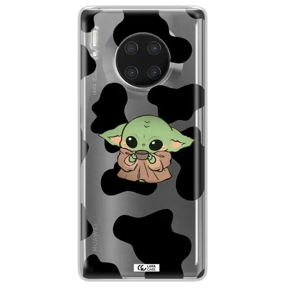 a cartoon of a baby yoda Huawei Mate 30 Pro Clear TPU Case