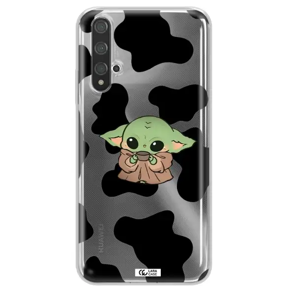 a cartoon of a baby yoda Huawei Nova 5t Clear TPU Case