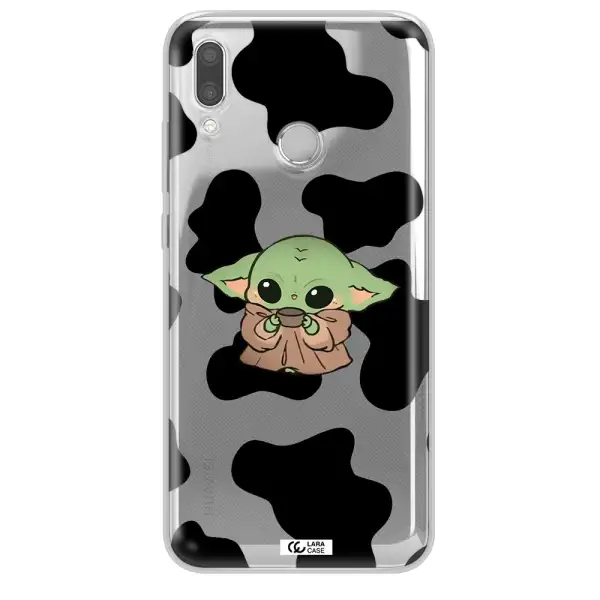 a cartoon of a baby yoda Huawei P Smart 2019 Clear TPU Case
