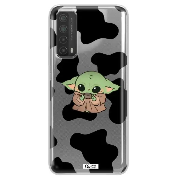 a cartoon of a baby yoda Huawei P Smart 2021 Clear TPU Case
