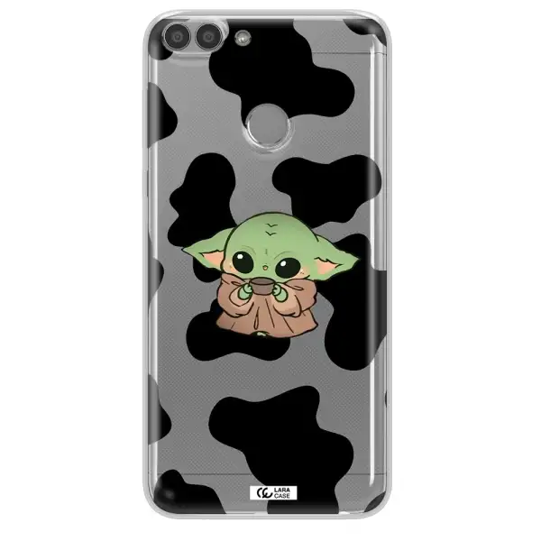 a cartoon of a baby yoda Huawei P Smart Clear TPU Case