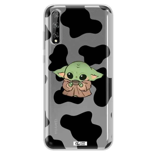 a cartoon of a baby yoda Huawei P Smart S Clear TPU Case