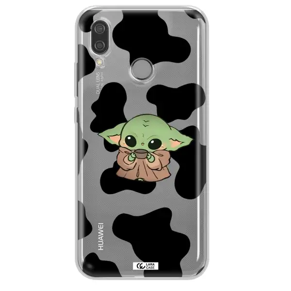 a cartoon of a baby yoda Huawei P20 Lite Clear TPU Case