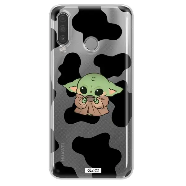 a cartoon of a baby yoda Huawei P30 Lite Clear TPU Case