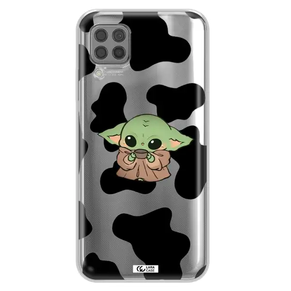 a cartoon of a baby yoda Huawei P40 Lite Clear TPU Case