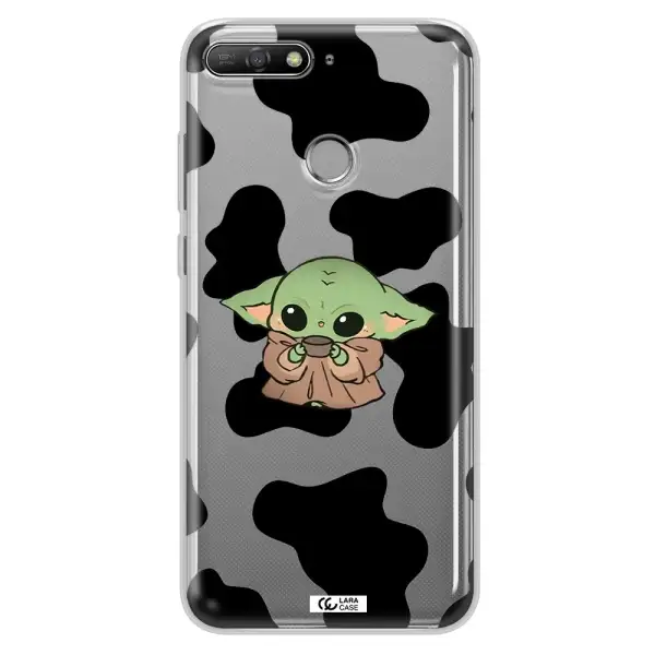 a cartoon of a baby yoda Huawei Y6 Prime 2018 Clear TPU Case