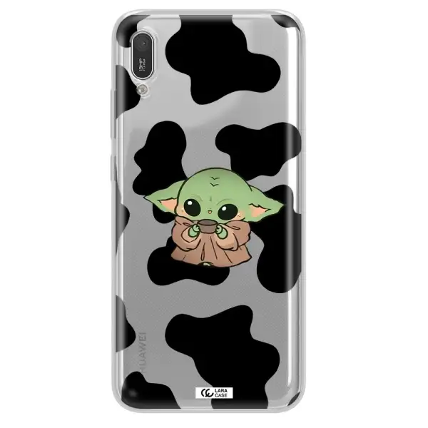 a cartoon of a baby yoda Huawei Y6 Pro 2019 Clear TPU Case