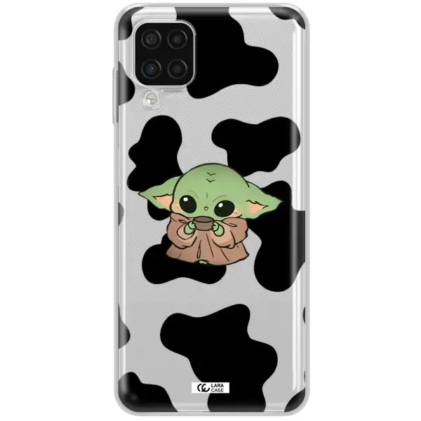 a cartoon of a baby yoda Samsung A12 4g Clear TPU Case