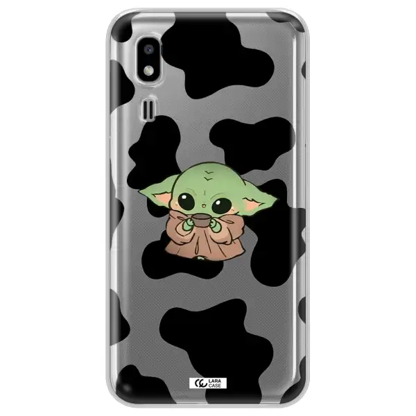 a cartoon of a baby yoda Samsung A2 Core Clear TPU Case