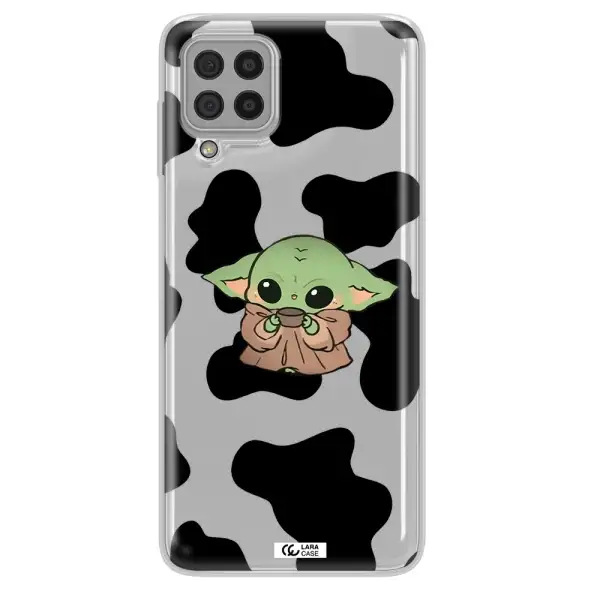 a cartoon of a baby yoda Samsung A22 4g Clear TPU Case