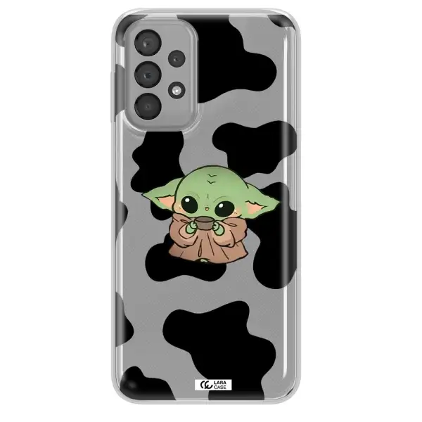 a cartoon of a baby yoda Samsung A23 Clear TPU Case