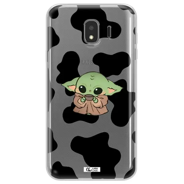 a cartoon of a baby yoda Samsung J4 Clear TPU Case