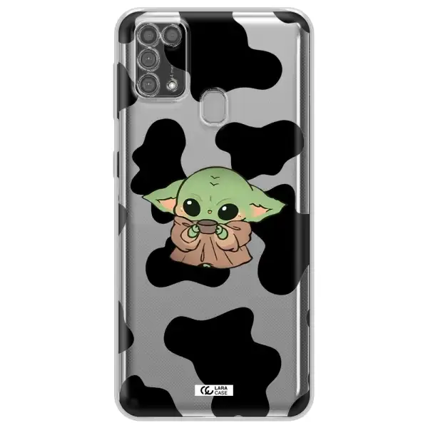 a cartoon of a baby yoda Samsung M31 Clear TPU Case