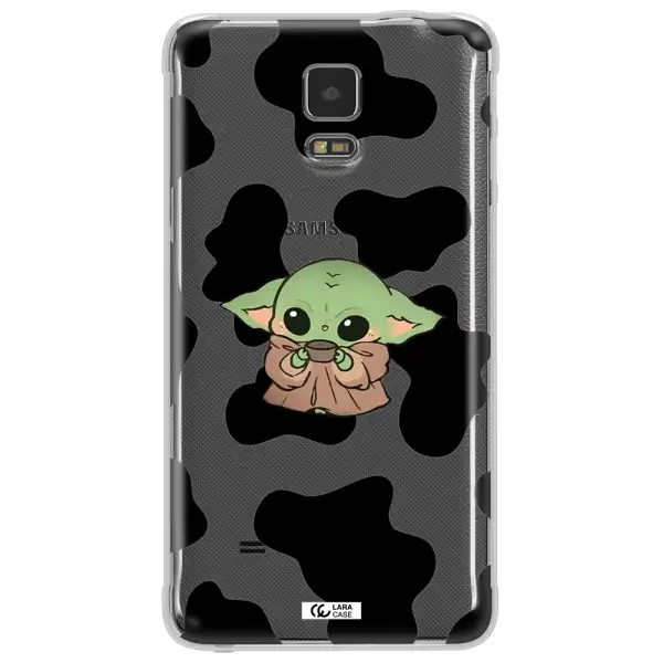 a cartoon of a baby yoda Samsung Note 4 Clear TPU Case