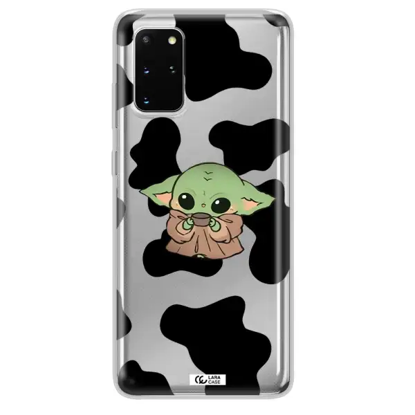 a cartoon of a baby yoda Samsung S 20 Plus Clear TPU Case