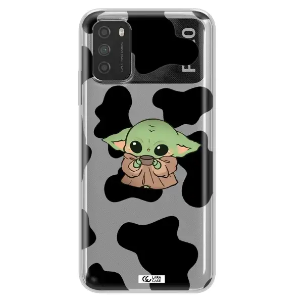 a cartoon of a baby yoda Xiaomi Poco M3 Clear TPU Case