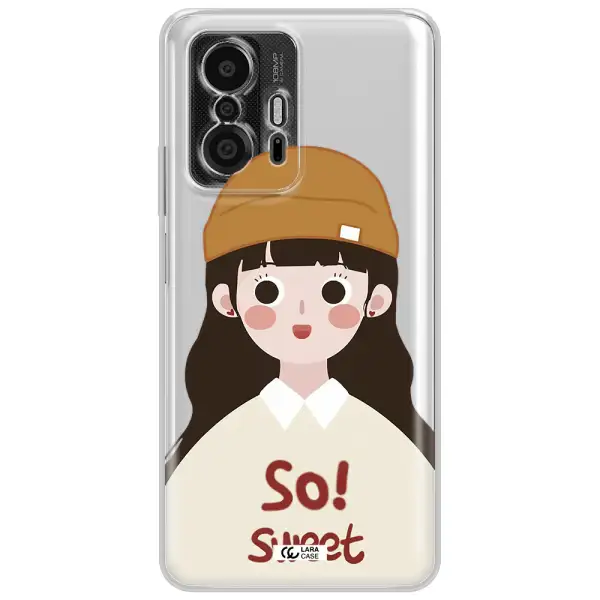 A Cartoon Of A Girl With Brown Hair Xiaomi 11T Pro Clear Tpu Case