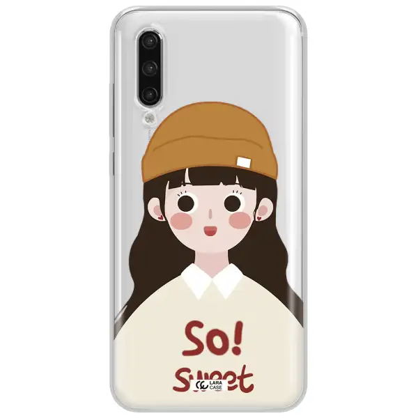 A Cartoon Of A Girl With Brown Hair Xiaomi Mi 9 Lite Clear Tpu Case