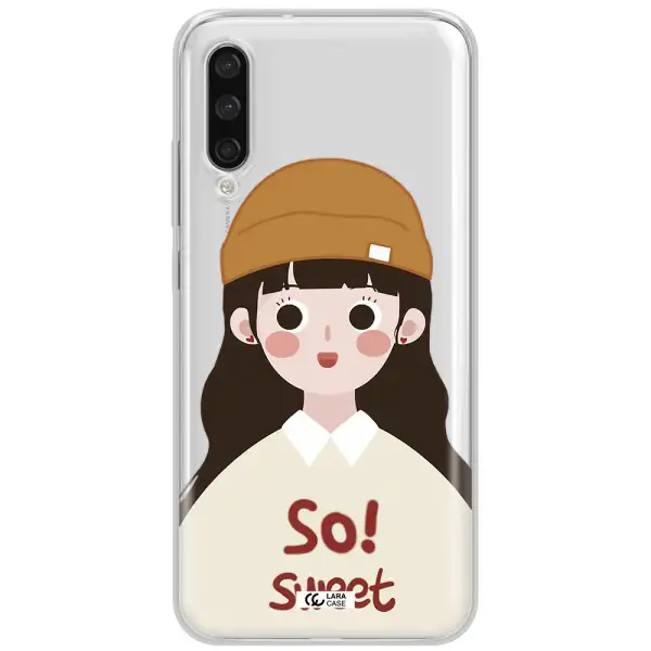 A Cartoon Of A Girl With Brown Hair Xiaomi Mi A3 Clear Tpu Case