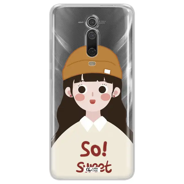 A Cartoon Of A Girl With Brown Hair Xiaomi Redmi K20 Clear Tpu Case