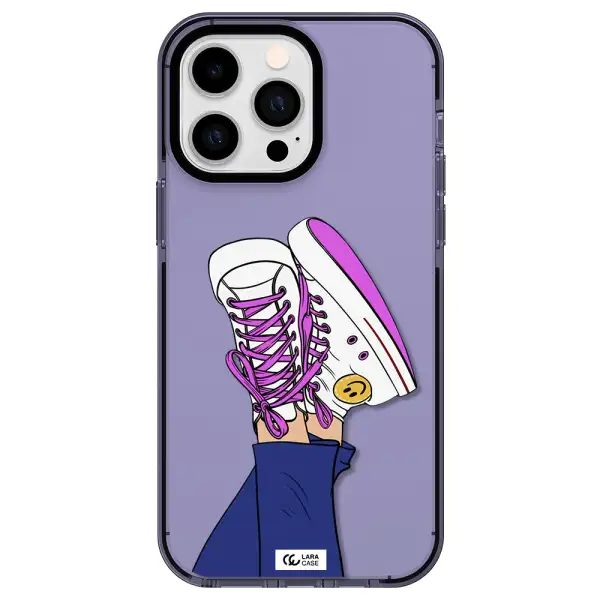 a cartoon of a person's feet with purple shoes Apple iPhone 15 Pro Max impact Lilac Case