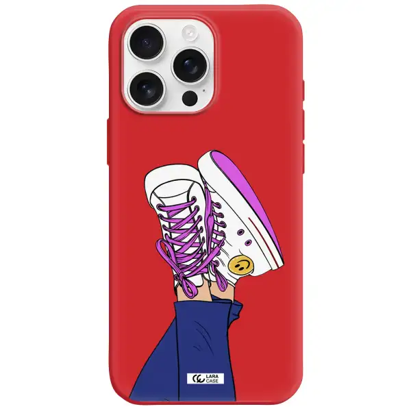 A Cartoon Of A Person's Feet With Purple Shoes Apple Iphone 16 Pro Max Silicone Stone Case