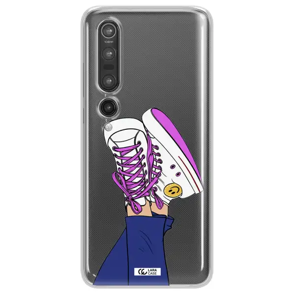 a cartoon of a person's feet with purple shoes Xiaomi Mi 10 Pro Clear TPU Case