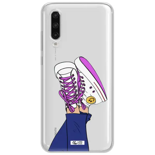 A Cartoon Of A Person's Feet With Purple Shoes Xiaomi Mi 9 Lite Clear Tpu Case