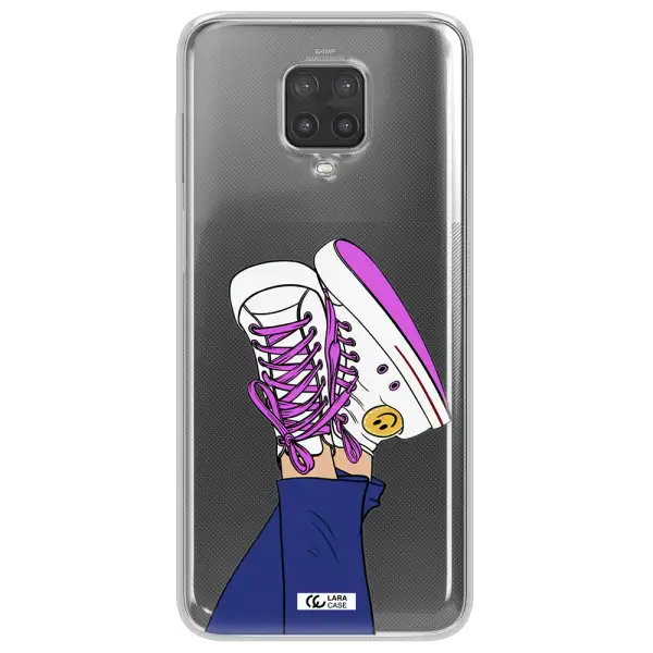 a cartoon of a person's feet with purple shoes Xiaomi Note 9 Pro Clear TPU Case