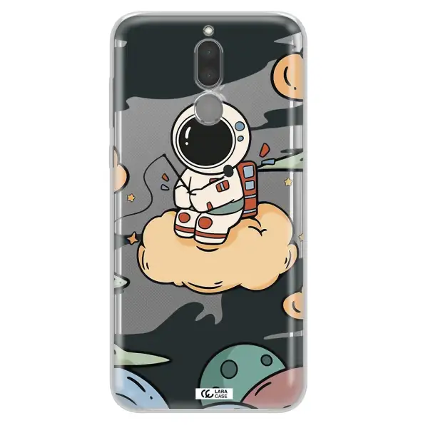 a cartoon astronaut sitting on a cloud Huawei Mate 10 Lite Clear TPU Case