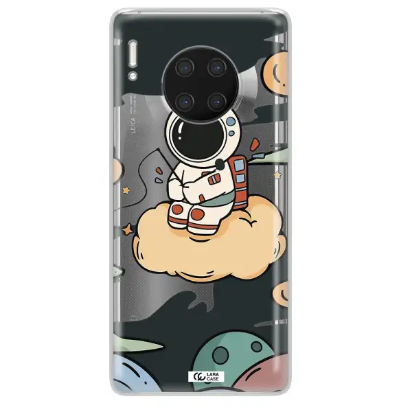 a cartoon astronaut sitting on a cloud Huawei Mate 30 Pro Clear TPU Case