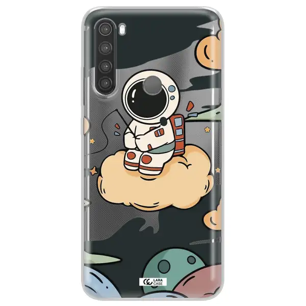 a cartoon astronaut sitting on a cloud Xiaomi Note 8 Clear TPU Case