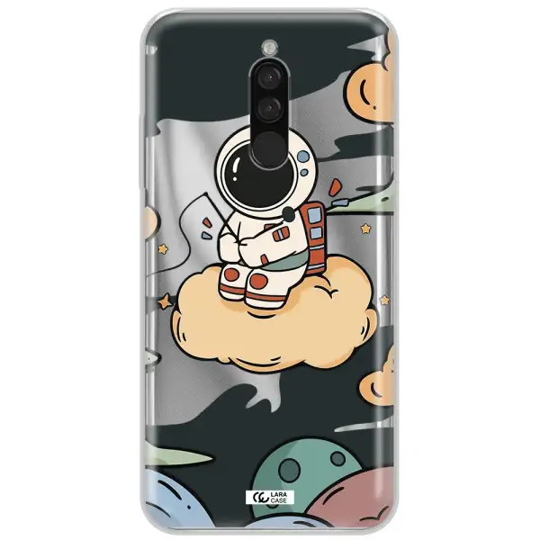 A Cartoon Astronaut Sitting On A Cloud Xiaomi Redmi 8 Clear Tpu Case