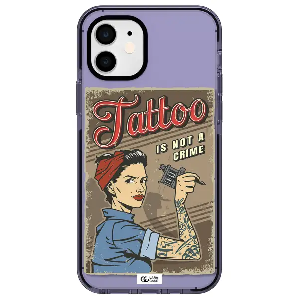 a woman with tattoo on her arm Apple iPhone 11 impact Lilac Case