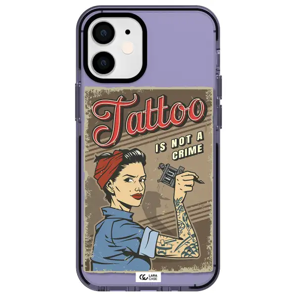 a woman with tattoo on her arm Apple iPhone 12 mini impact Lilac Case
