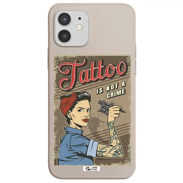 a woman with tattoo on her arm Apple iPhone 12 mini Silicone Stone Case