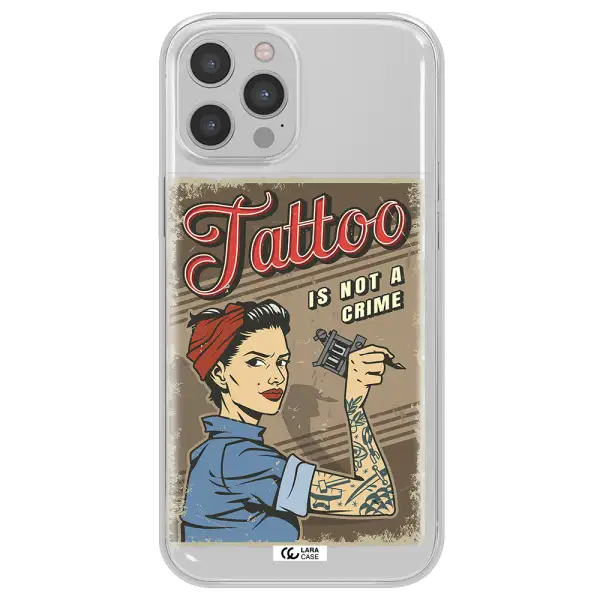 a woman with tattoo on her arm Apple iPhone 12 pro max Clear TPU Case