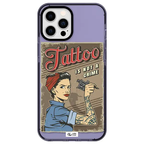 a woman with tattoo on her arm Apple iPhone 12 pro max impact Lilac Case