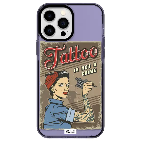 a woman with tattoo on her arm Apple iPhone 13 Pro Max impact Lilac Case